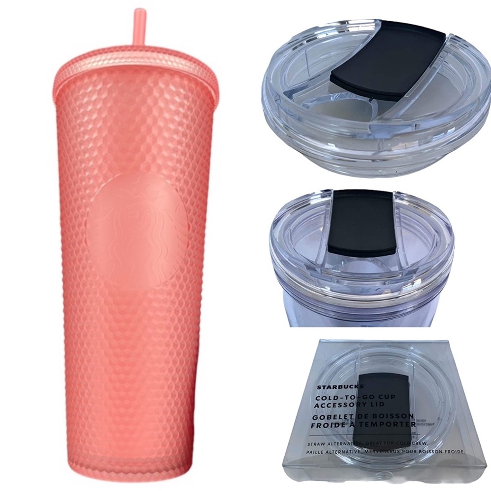 2022 Valentine Pink Lemonade Soft Touch Bling Cold Cup Venti Studded Tumbler